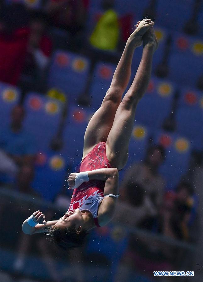 Chinesa Chen ganha a final da 10ª plataforma feminina no Campeonato Mundial da FINA