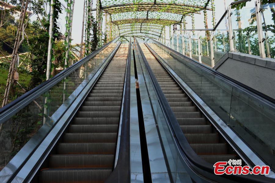 Chongqing: escadas rolantes construídas em encosta montanhosa
